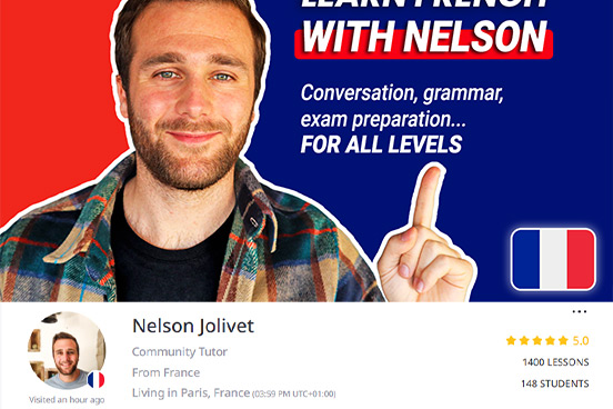 French classes Philippines - Nelson Jolivet Italki