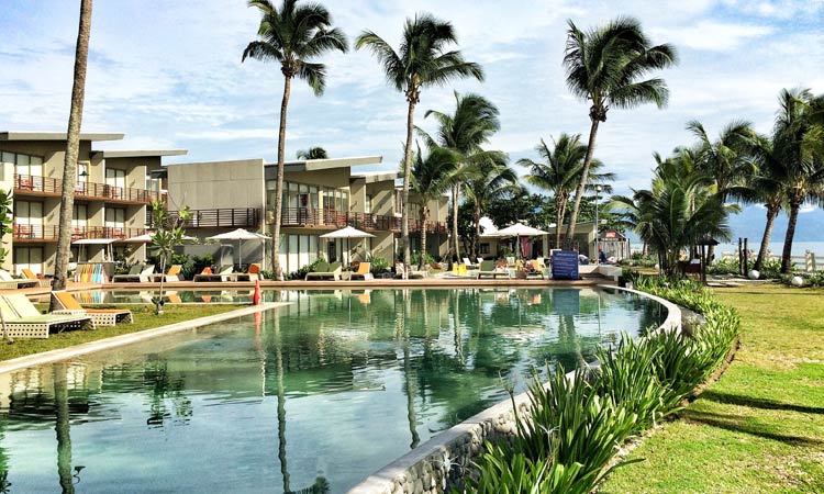 Swimming pool view Costa Pacifica in Baler