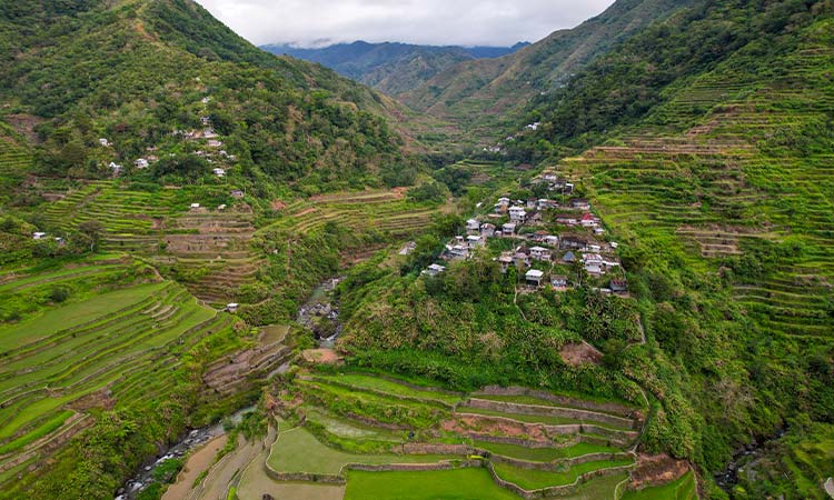 Small village in Batad, Banaue rice terraces