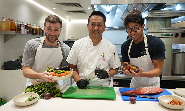 Chef Sau Del Rosario and 2 French in Manila